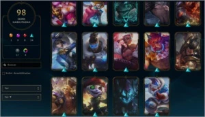 Conta Platina 3 LoL 98 skins - League of Legends
