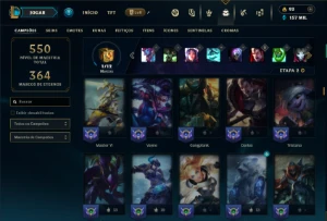 Platina 2 com TODOS os champs e 208 Skins ( MAIN JG ) - League of Legends LOL