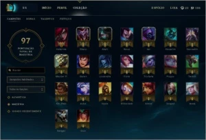 CONTA LEAGUE OF LEGENDS BORDA PRATA [23 CAMPEÕES] [19 SKINS] LOL