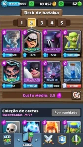 Conta Clash Royale - LVL 10 - Arena 11 - Desafiante 1