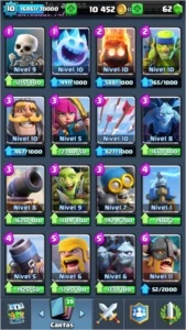 Conta Clash Royale - LVL 10 - Arena 11 - Desafiante 1