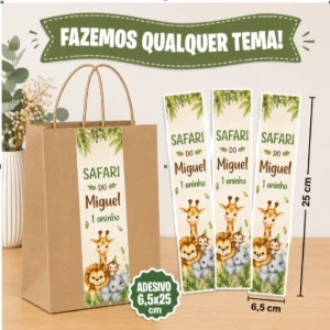 Adesivos para Sacolas 6,5x25cm - Sem Recorte - Artesanato e Personalizados
