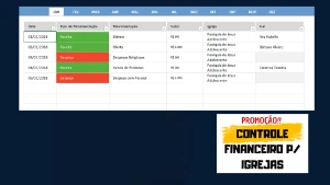 Planilha Controle Financeiro para Igrejas - Outros