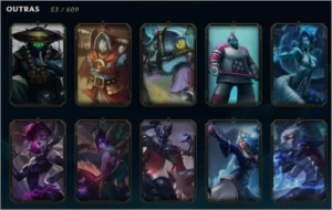 Vendo Conta Lol, Plat 4 100 Skins, Faltam 44 Champs - League of Legends