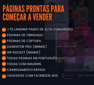 Pack Milionario Pagina Vendas Elementor 2024 + Brindes! - Others