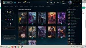 Vendo conta do LOL com 167 skins, sendo 4 ultimates e 4 miti