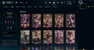 Conta Lol Level 844 Com 753 Skins - League of Legends