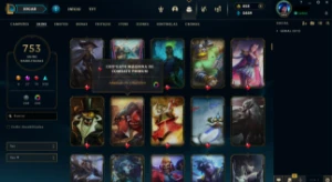 Conta Lol Level 844 Com 753 Skins - League of Legends