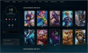 Conta Lol - Gold - Lvl 127 - 65 champs - League of Legends