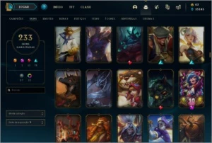 CONTA PLATINA 2 COM 230+ SKINS E QUASE TODOS OS CAMPEÕES - League of Legends LOL