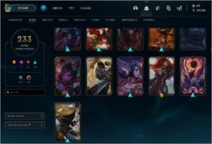CONTA PLATINA 2 COM 230+ SKINS E QUASE TODOS OS CAMPEÕES - League of Legends LOL