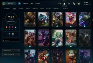 CONTA PLATINA 2 COM 230+ SKINS E QUASE TODOS OS CAMPEÕES - League of Legends LOL