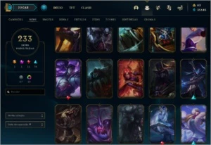 CONTA PLATINA 2 COM 230+ SKINS E QUASE TODOS OS CAMPEÕES - League of Legends LOL