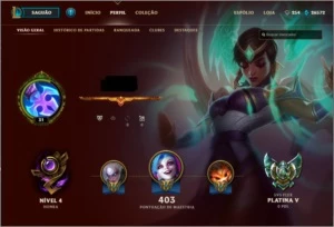 Conta com quase todos campeões e muitas skins - League of Legends LOL