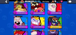 Conta Brawl Stars - Maioria full com hyper
