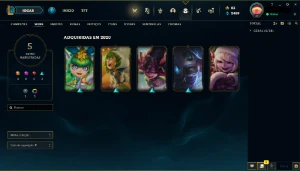 Smurf Unranked Lol Main Lulu 4 Skins Épicas - League of Legends
