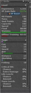MAGE LVL 60 SKILADO ML 64 - RP LVL 37 SKILL 78/67 ML 17 - Tibia