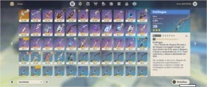 Conta genshin impact ar 55 3 corroas e os bonecão saldável