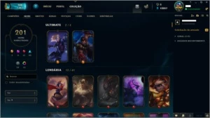 Conta LOL - 201 skins - todos campeões - League of Legends