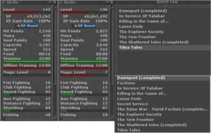 VENDO ACC COM 2 EK'S 140+ SEM NENHUMA QUEST FEITA - Tibia