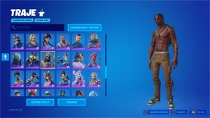 CONTA COM CAVALEIRO NEGRO E TRAVIS SCOTT E SALVE O MUNDO - Fortnite
