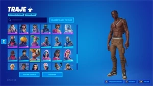 CONTA COM CAVALEIRO NEGRO E TRAVIS SCOTT E SALVE O MUNDO - Fortnite