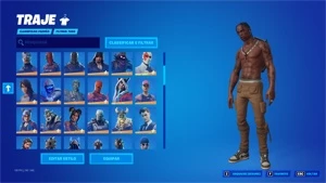 CONTA COM CAVALEIRO NEGRO E TRAVIS SCOTT E SALVE O MUNDO - Fortnite