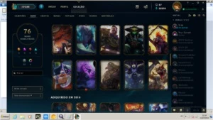 CONTA LOL PLATINA 1 COM MUITAS SKINS LENDARIAS - League of Legends