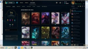 CONTA LOL PLATINA 1 COM MUITAS SKINS LENDARIAS - League of Legends