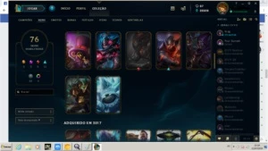 CONTA LOL PLATINA 1 COM MUITAS SKINS LENDARIAS - League of Legends