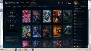 CONTA LOL PLATINA 1 COM MUITAS SKINS LENDARIAS - League of Legends