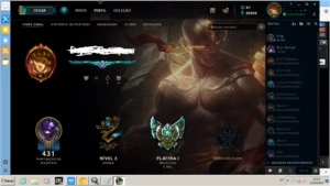 CONTA LOL PLATINA 1 COM MUITAS SKINS LENDARIAS - League of Legends