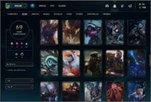 Conta ouro 3 com 122 champs e 69 skins ( 4 vitoriosas ) - League of Legends LOL