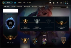 Conta ouro 3 com 122 champs e 69 skins ( 4 vitoriosas ) - League of Legends LOL
