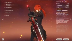 Conta genshin impact Childe/Diluc+1/zhongli/keqing/jean