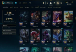 Ouro 2 com TODOS os Champs e 278 Skins ( Nivel 663 ) - League of Legends LOL