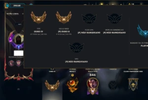Ouro 2 com TODOS os Champs e 278 Skins ( Nivel 663 ) - League of Legends LOL