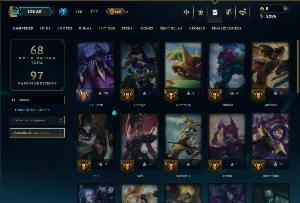 Ouro 3 com 35 Champs e 12 Fragmentos de Skins - League of Legends LOL