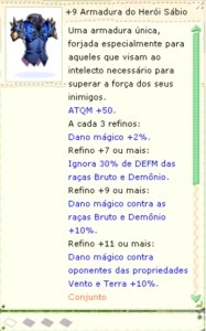 Armadura do Herói Sábio +9 (Sem Carta) - Ragnarok Online