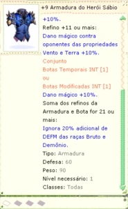 Armadura do Herói Sábio +9 (Sem Carta) - Ragnarok Online