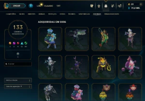 Conta Lol Platina 295 Skins Main Adc E Mid / Tft Mestre 2X - League of Legends