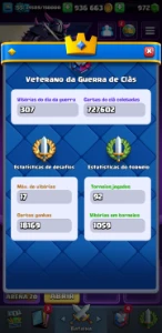 conta clash royale nv 55 torre lv 15 basicamente full