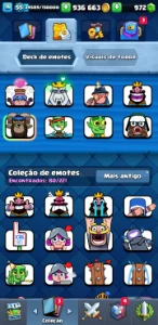 conta clash royale nv 55 torre lv 15 basicamente full