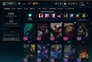 Ferro 4 com TODOS os champs e 104 Skins - League of Legends LOL