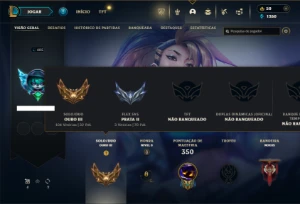 Ouro 3 com TODOS os champs e 120 Skins ( TOP / JG / MID ) - League of Legends LOL