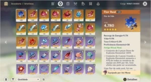 Conta Genshin Impact (4 Nat5) - KEQING / MONA / VENTI E KLEE