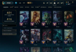Bronze 2 com TODOS os Champs e 82 Skins ( JG / SUP ) - League of Legends LOL