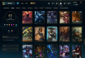 Bronze 2 com TODOS os Champs e 82 Skins ( JG / SUP ) - League of Legends LOL