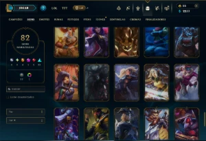 Bronze 2 com TODOS os Champs e 82 Skins ( JG / SUP ) - League of Legends LOL