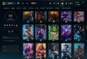 Bronze 2 com TODOS os Champs e 82 Skins ( JG / SUP ) - League of Legends LOL